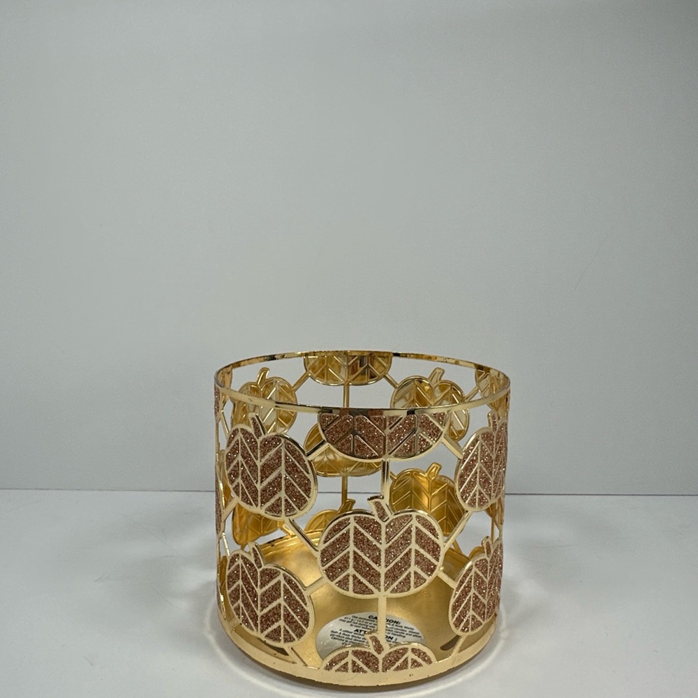 Bath & Body Works Gold Leaf Decorative Candle Holder